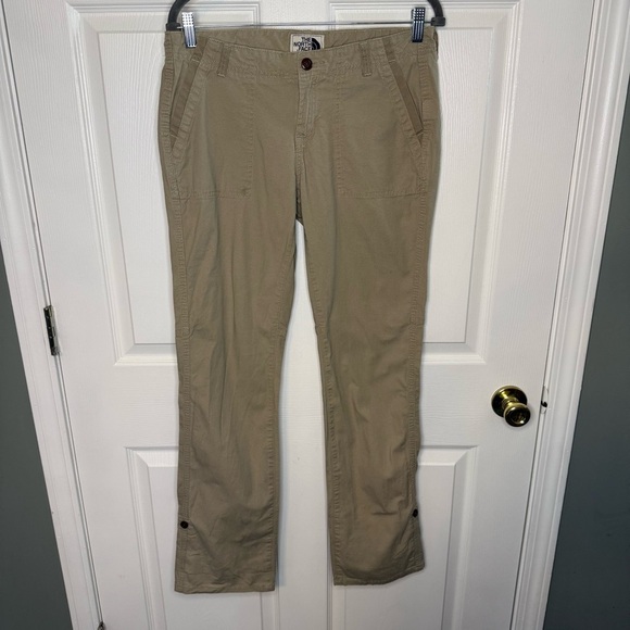 The North Face Women's Tan Boot Cut Pants with Convertible Roll Up Size 10 GUC - Picture 1 of 9